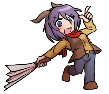 「初心に戻って、牛ちゃん。以前紹介した五郎というキャラクターの相棒的な存在です。去」|せびれうのイラスト