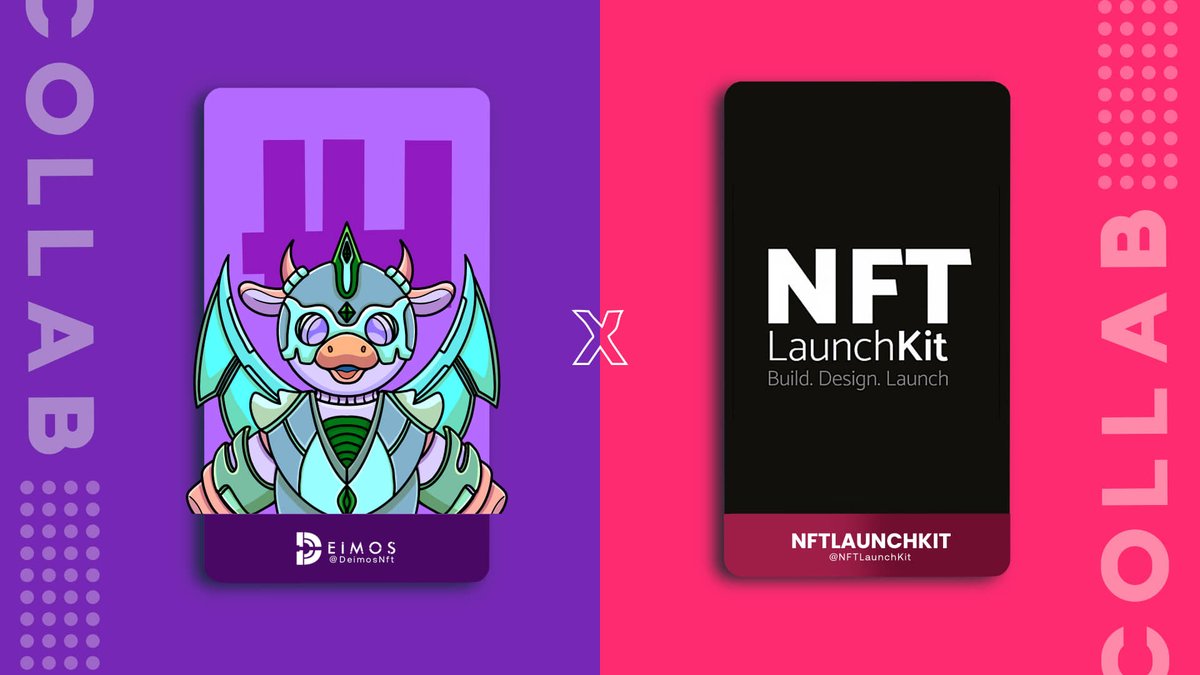 DeimosNFT's tweet photo. 🎁Collab #WLGiveaway 🎁

Deimos X NFTLaunchKit
 
🏆10x WL Spots @DeimosNFT
🏆25x WL Spots @NFTLaunchKit

To Enter:
1. Follow @DeimosNFT , @NFTLaunchKit
2. ❤
3. RT &amp; Like
4. Tag 3 friends
     
Ends in 48 hrs ⏳
 #NFTCommunity #NFTcollections #NFTartwork #NFTartists #NFT https://t.co/5YVvEJ7akg