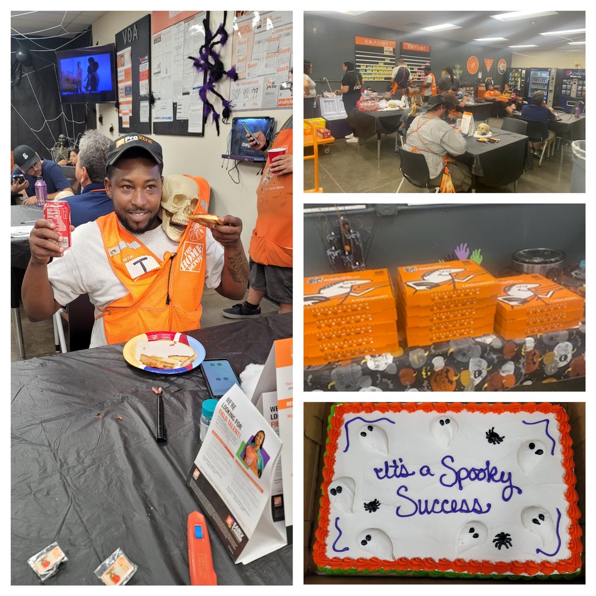 psjohnson904's tweet photo. Happy Success Share!  We are having a Spooky Time celebrating at #6587!  Associates all excited but we still cannot get Wednesday to smile!  @bka1220 @ChavezDestinie @Rebecca01210491 @BrendanMcDowel9 @HRMThomasTHD https://t.co/DxUaly5cvW