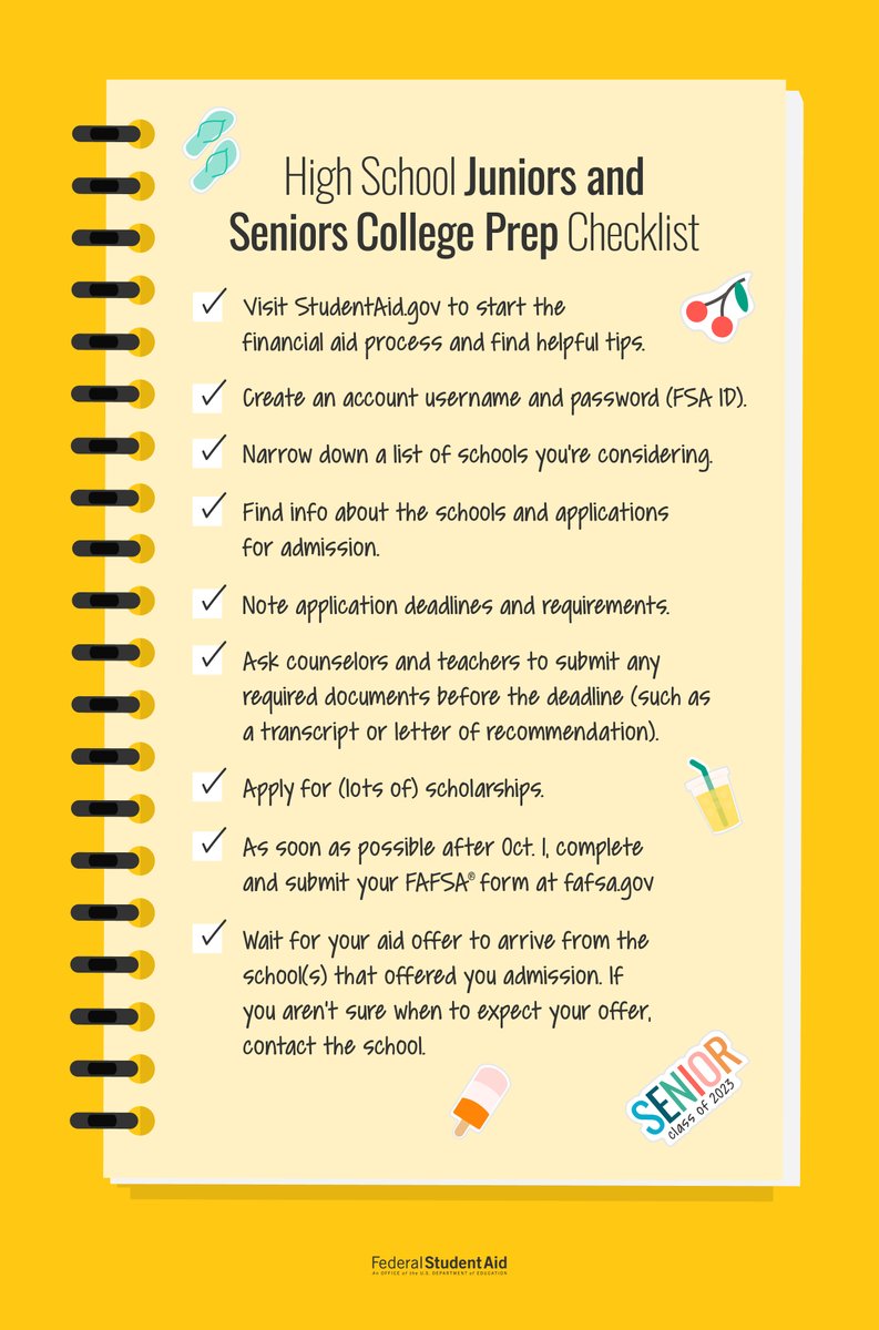 High school juniors and seniors, we have your official college prep checklist.​

How many have you checked off?