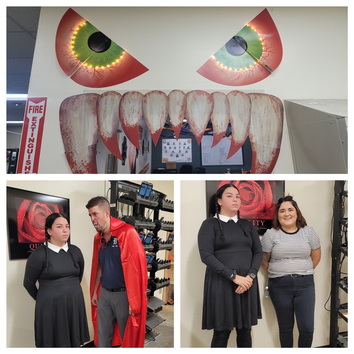 psjohnson904's tweet photo. Happy Success Share!  We are having a Spooky Time celebrating at #6587!  Associates all excited but we still cannot get Wednesday to smile!  @bka1220 @ChavezDestinie @Rebecca01210491 @BrendanMcDowel9 @HRMThomasTHD https://t.co/DxUaly5cvW