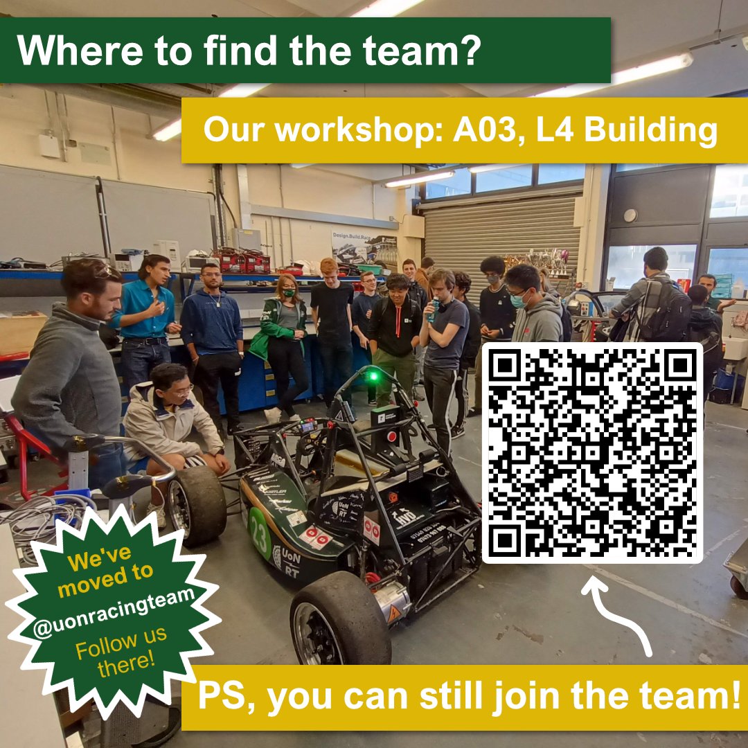 After Welcome Week, we'll be back in our workshop! Drop by if you have any questions😎

You can still join the team! Sign up via forms.office.com/r/wXV3FB8s8s and we'll be in touch soon!🙌

#weareuon #electric #racing #solarchallenge #innovation #engineering #marketing #sustainability