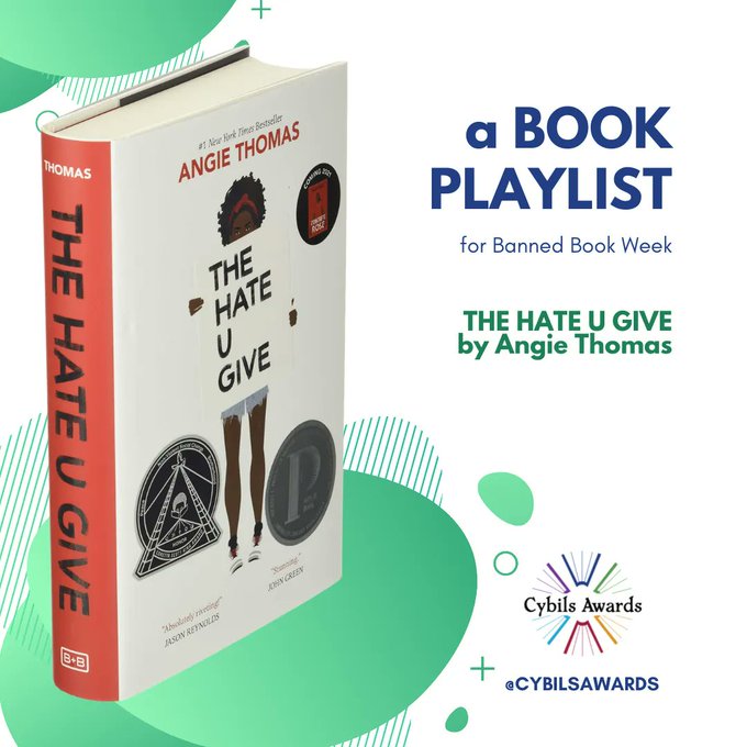 stackingbks's tweet photo. Read  @angiecthomas "The Hate you Give" during #BannedBooksWeek spotlight post from @CybilsAwards https://t.co/u0qaW0Jjdb https://t.co/WmpMz9MSTD