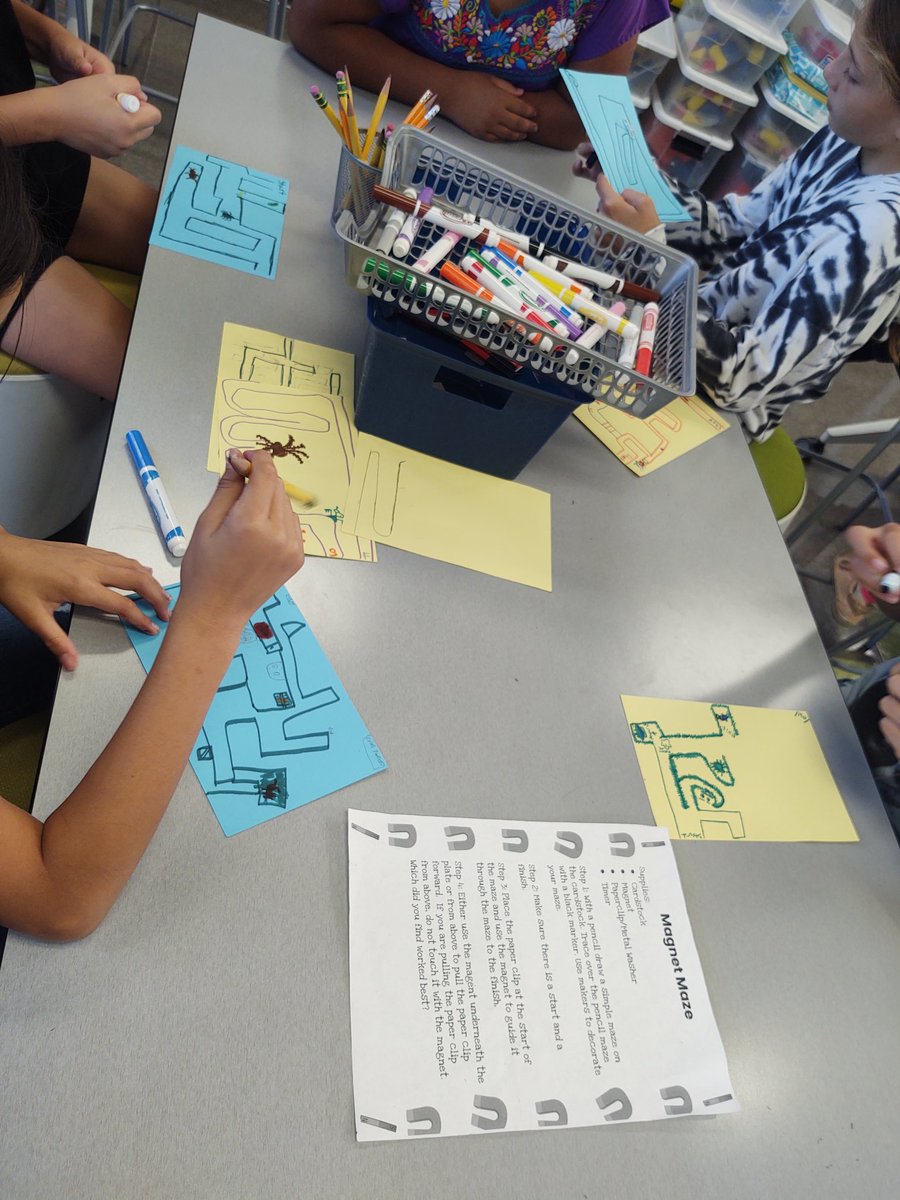 Rio Vista Innovation Lab! Students design magnet mazes, Code Beebot crash courses, &amp; Create with Oil pastels and watercolor resist! <a href="/RioVistaERUSD/">RioVistaERUSD</a> #GoRioVistaPanthers