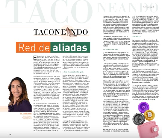 Interesantísimo artículo escrito por <a href="/CeVignau/">Ceci Vignau 👩🏻‍💻👩🏻‍🌾🎙️</a>  en la @RevistaHorizonteA sobre la manera de tomar decisiones de las mujeres en puestos de liderazgo y el sentido de generar redes de pertenencia.
Un tema que desvela a mi querida <a href="/CeciVera77/">Ceci Vera</a> y que tan bien aborda desde <a href="/UNAVincula/">UNA Vincula</a>.