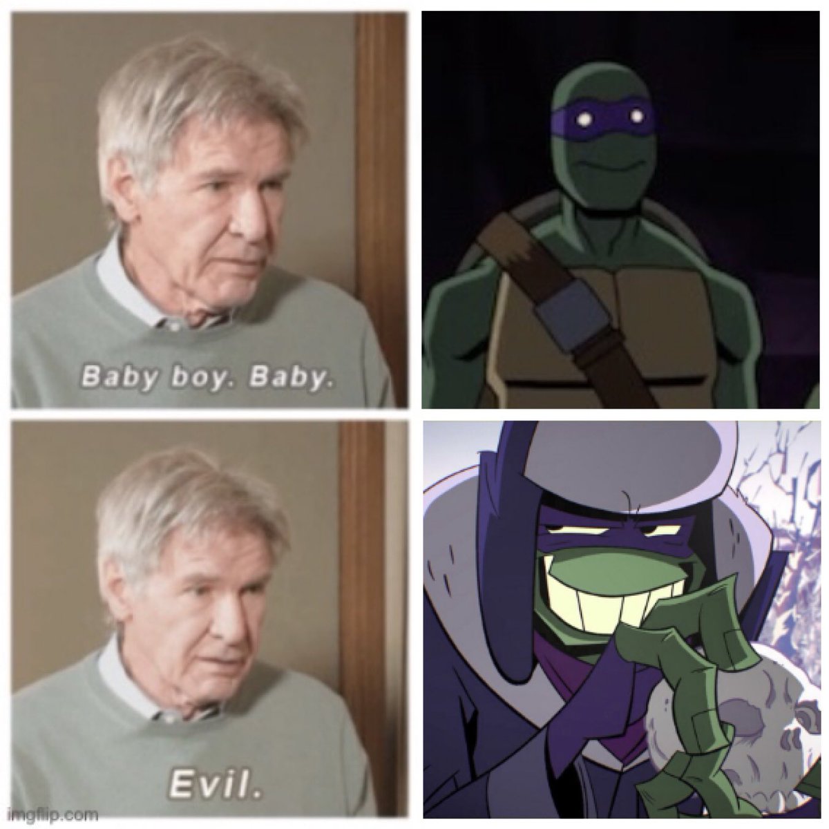 citristik's tweet photo. If you haven’t watched Batman vs TMNT please go and look. Look at his little face. #rottmnt #batmanvstmnt https://t.co/TyYik9AMZo
