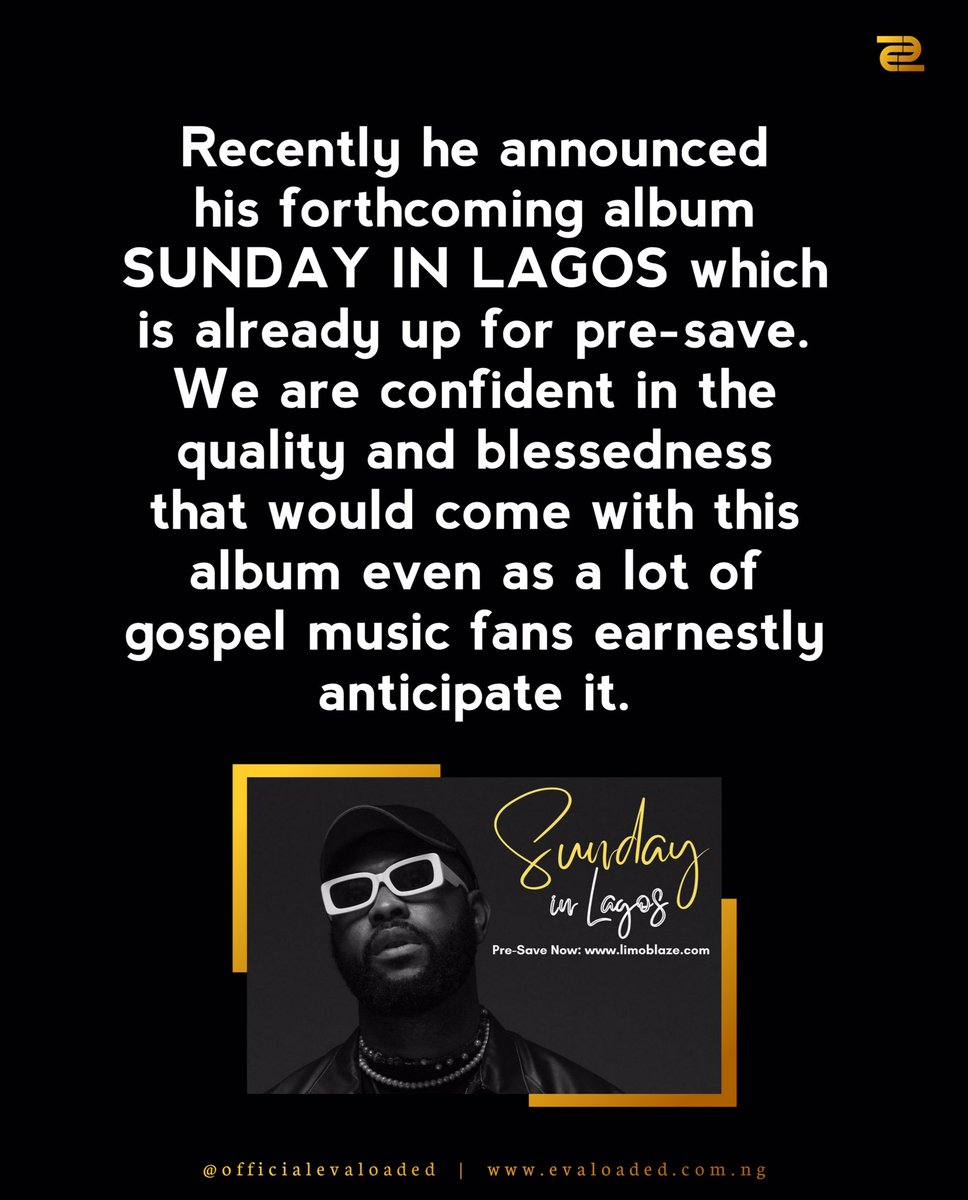 Evaloaded2's tweet image. JIREH (provider) BY LIMOBLAZE BREAKS LANDMARK RECORD ON BILLBOARD

Since the release of JIREH (Provider)  in July 2022 the song which features American top rapper @lecrae has been on a wave of breaking bounds.

#Afrogospel #Evaloaded