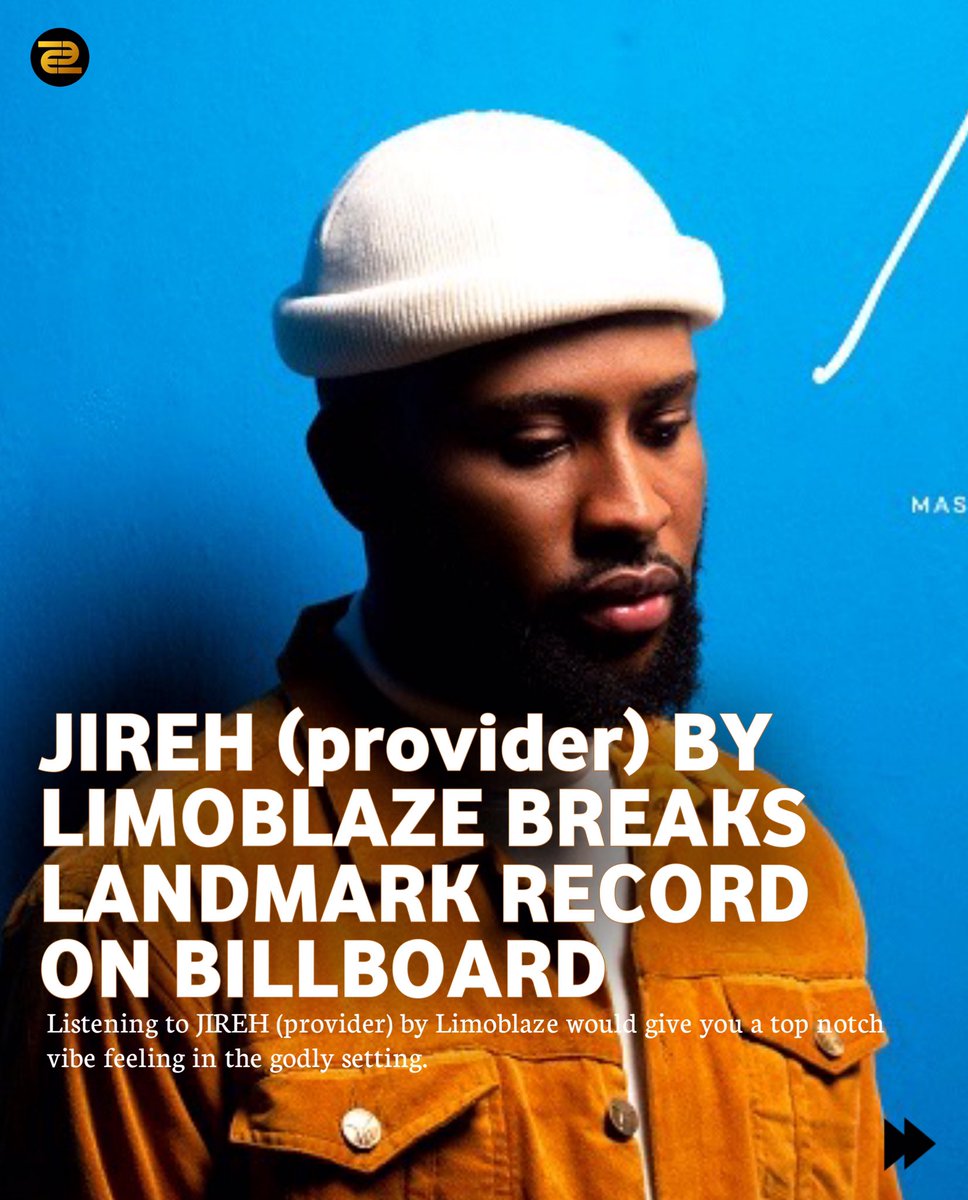 Evaloaded2's tweet image. JIREH (provider) BY LIMOBLAZE BREAKS LANDMARK RECORD ON BILLBOARD

Since the release of JIREH (Provider)  in July 2022 the song which features American top rapper @lecrae has been on a wave of breaking bounds.

#Afrogospel #Evaloaded