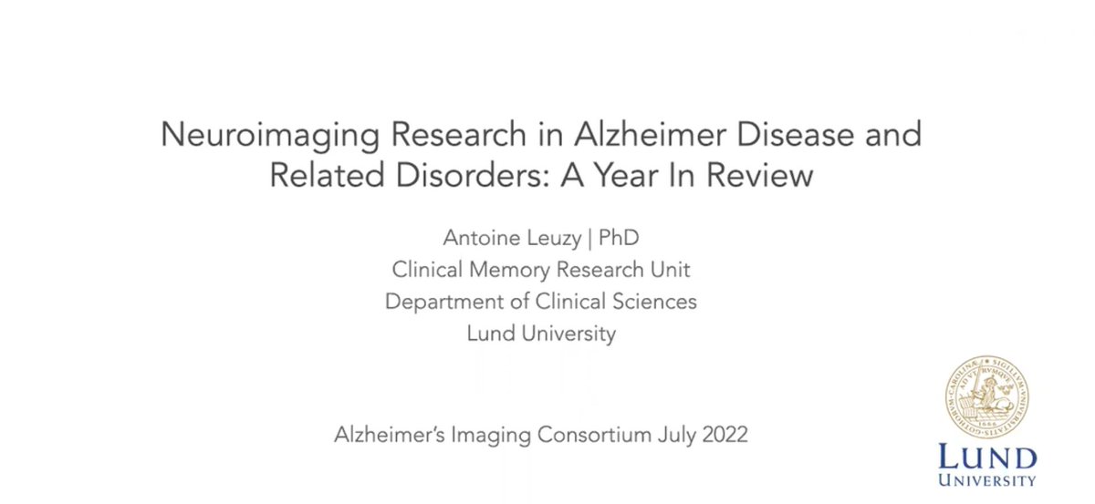 Great news! In case you missed it (or if you want to listen to it again!), the Year in Review talk by Antoine Leuzy from AIC is now available on demand! training.alz.org/products/4465/…