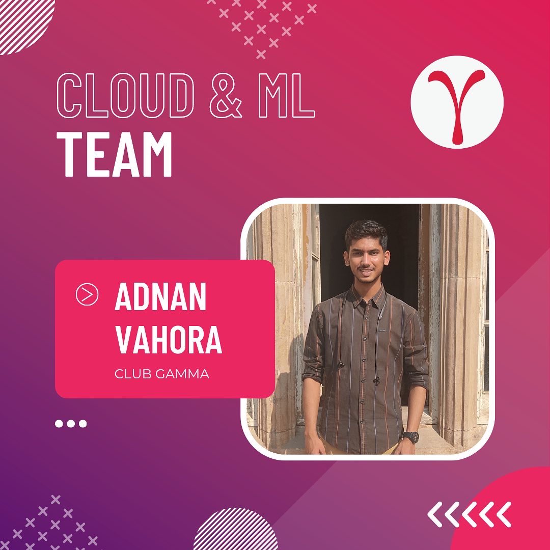 club_gamma's tweet photo. The ML & Cloud team is of raw minds, aimed at promoting fostering the growing interest around ML & cloud.
Club Gamma takes immense pleasure to introduce ML & Cloud team for the year 2022-2023!!
#cloud #ml #github #git #depstar #cspit #charusat https://t.co/IEROEMgxD7