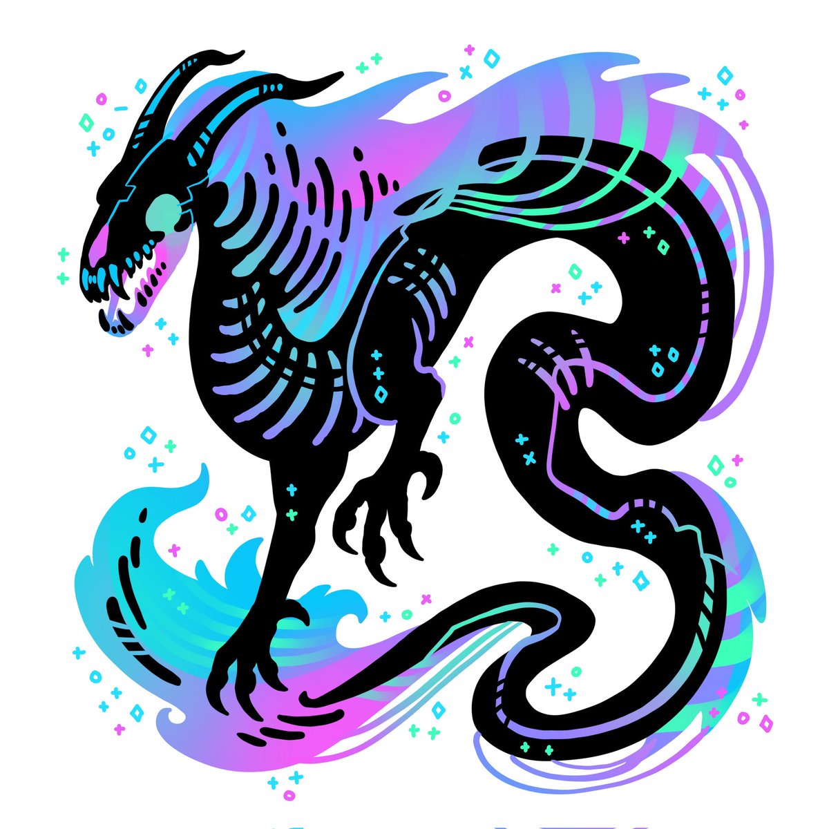 thingsbydiana's tweet photo. ✨💙 Watched Cyberpunk this week and made a dragon inspired by the colors https://t.co/f21B6KX1jm
