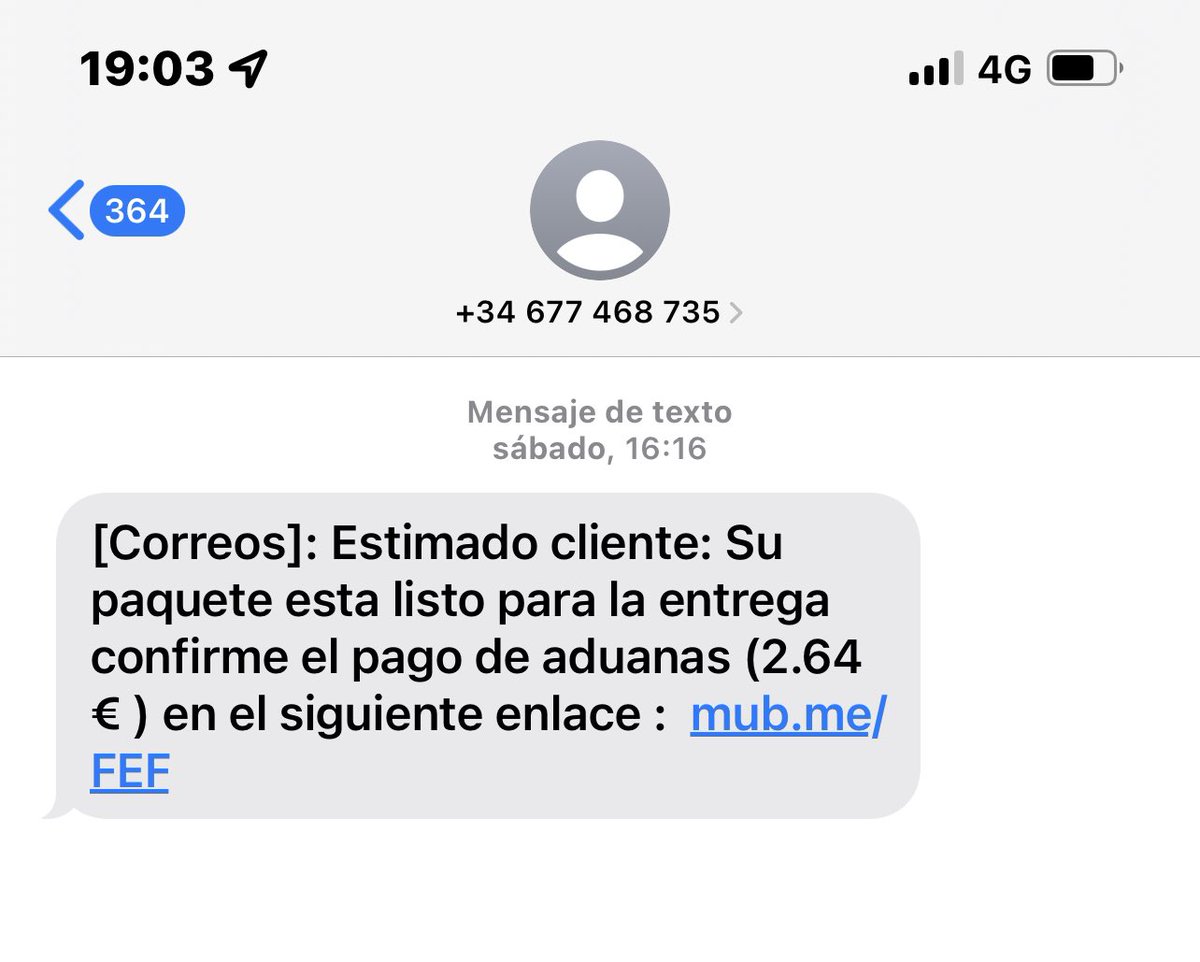 pamdiazcarr's tweet photo. @policia Yo recibo cada día mensajes como estos. Y lo hago caso. Por lo mismo. Estafas https://t.co/eTSUgOx4ad