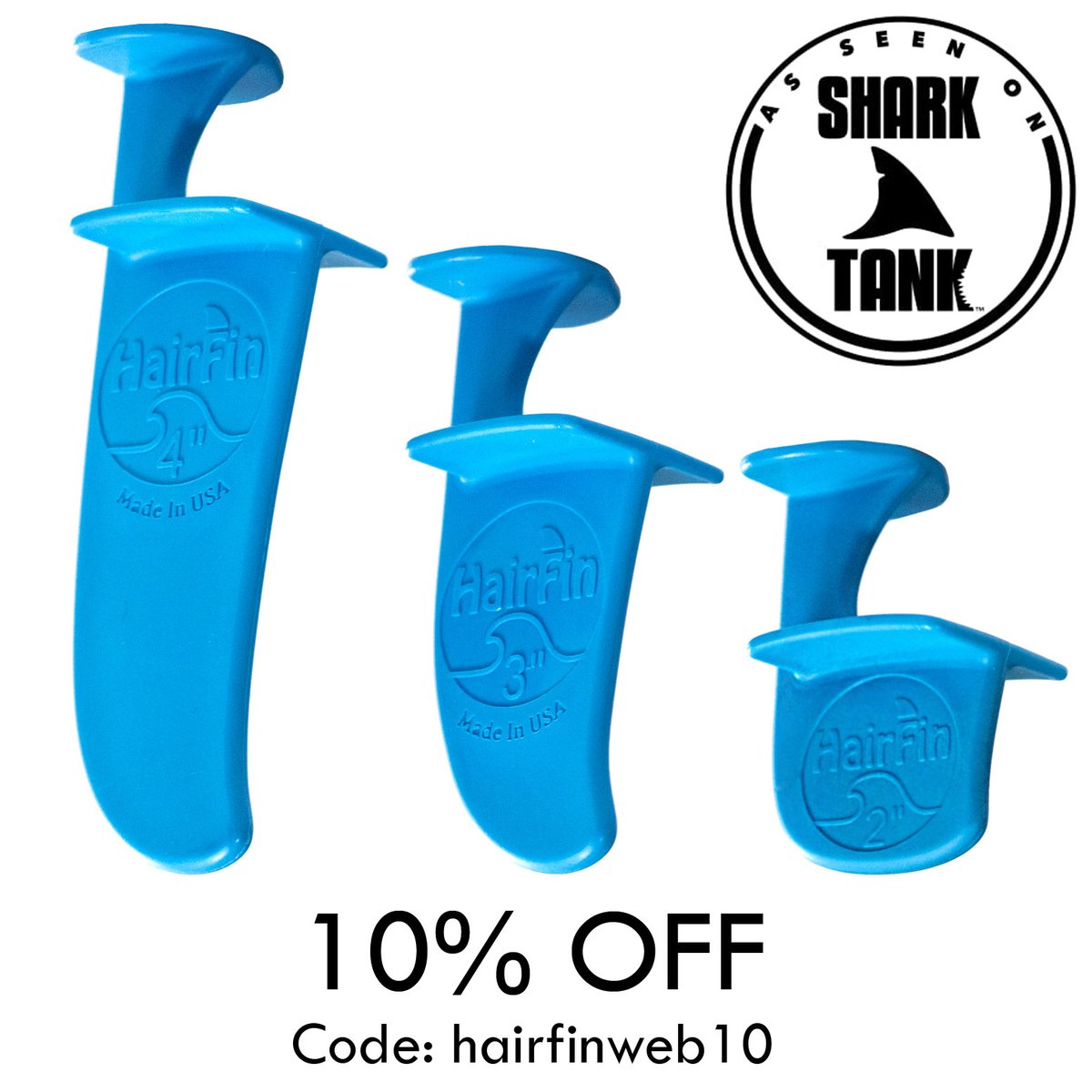 New #SharkTank season starts tonight! To celebrate, we're running a promotion, get 10% off any HairFin kit with code hairfinweb10