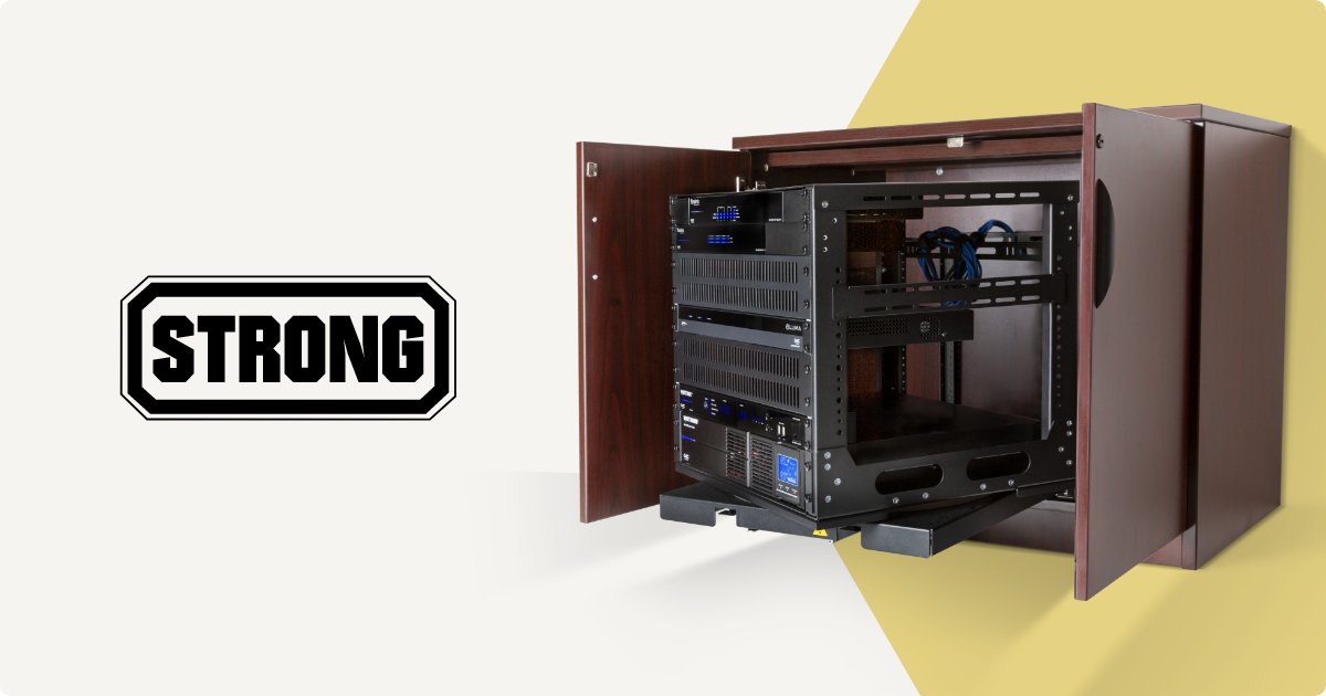 Snap_One_'s tweet image. New Strong In-Cabinet Slide-Out Racks  

Install up to 300 lbs. of gear and then slide it neatly away with Strong’s new slide-out in-cabinet racks, with integrated swivel base. 
Learn more here: snapav.com/shop/en/snapav…