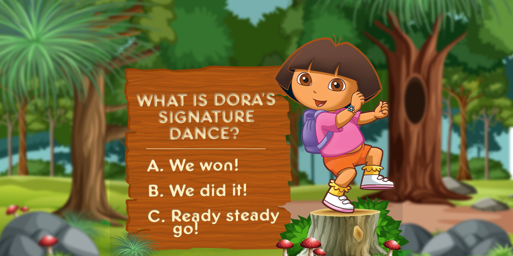 Let your Jr. guess the right answer! 

Groove together with your Jr. and Dora The Explorer, every day at 7 AM only on Nick Jr. 

#DoraTheExplorer #Dora #ForYourJr #NickJrIndia #NickJr