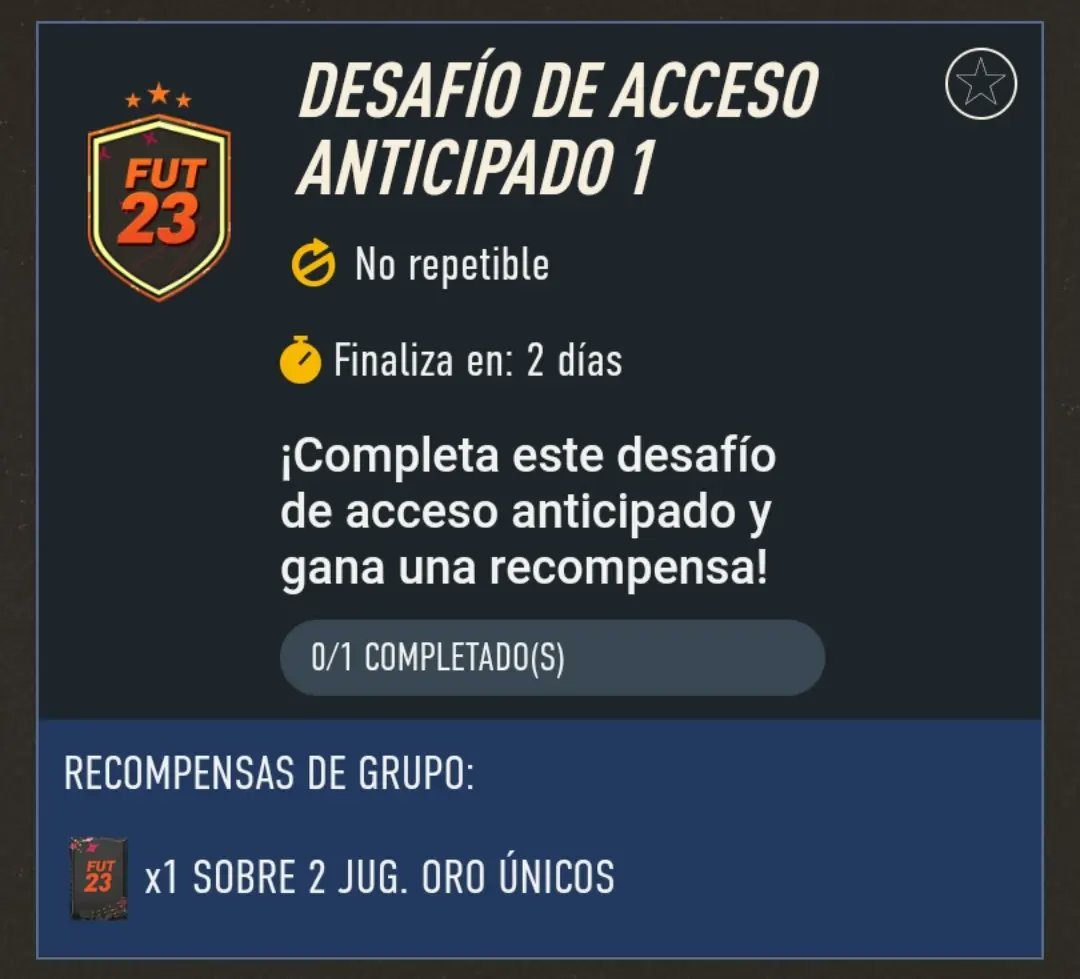 TE DEJAMOS EL CONTENIDO QUE SALIÓ RECIENTEMENTE:

Pack de 2 jugadores de oro únicos
 🥵TRANSFERIBLE.🥵
#FIFA23 #fifatrading #PremierLeague