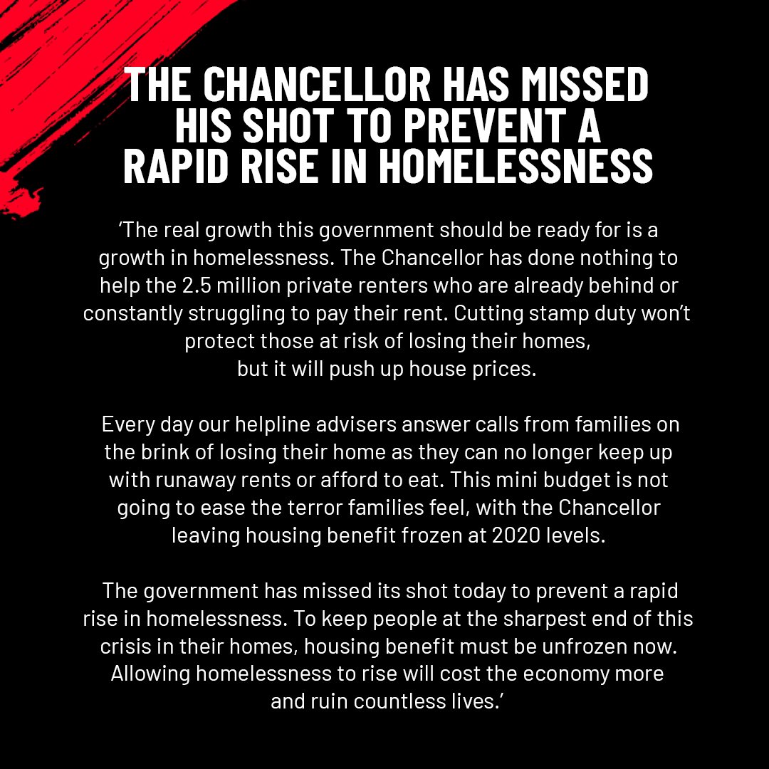 pollyn1's tweet photo. The real growth we’re going to see after today is a growth in homelessness.

Our @Shelter statement. https://t.co/YNfqaZX7m2