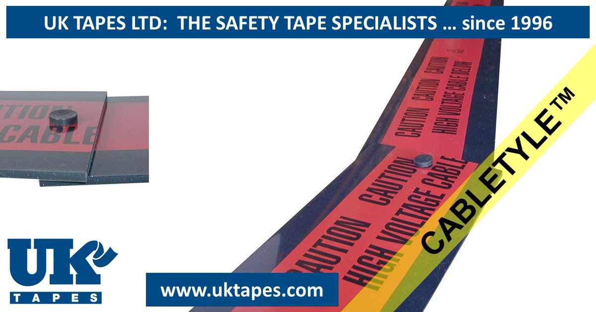 uktapesltd's tweet image. CABLETYLE from UK Tapes Ltd
Heavy-duty, impact-resistant protection covers for buried high voltage electricity cables
1M long recycled plastic slab
Ref: UKT01HIV
uktapes.co.uk/products.asp?c…

#CABLETYLE #cablecover #cabletile #cable #cover #tile #warning #hazard #safety #underground