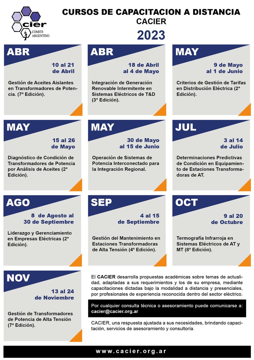 CACIER_'s tweet image. Cursos a Distancia CACIER 2023. ⚡ - mailchi.mp/cacier.org.ar/…
