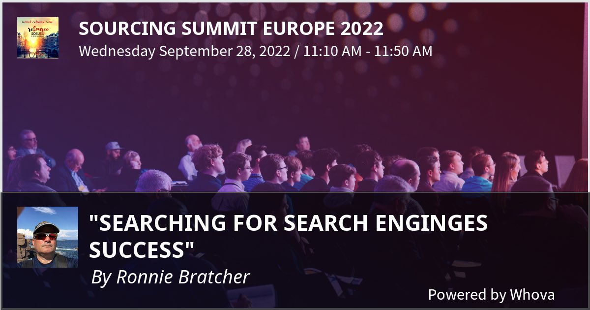 I am speaking at SOURCING SUMMIT EUROPE 2022. Please check out my talk if you're attending the event! #SOSUEU - via #Whova event app