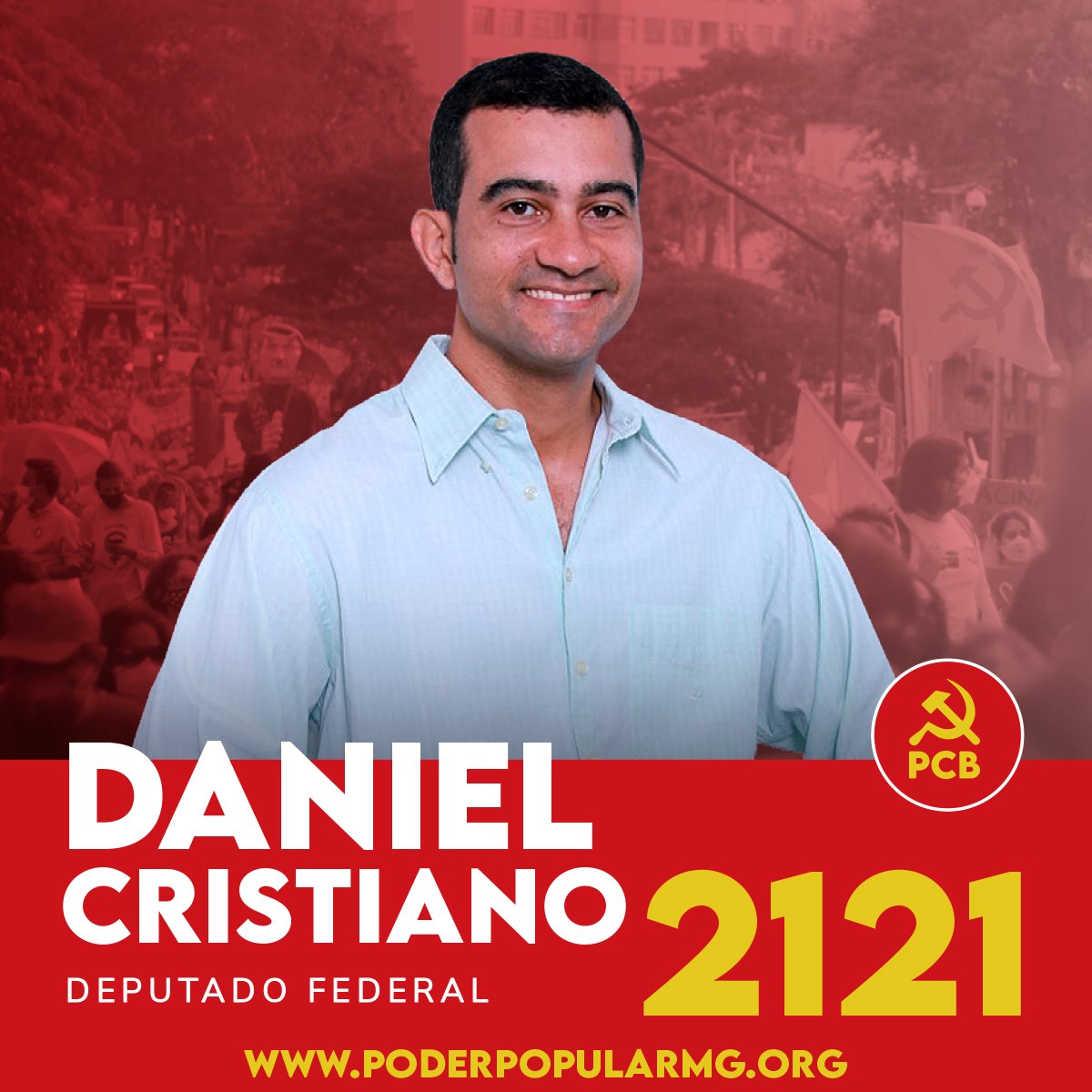 pcbminas's tweet photo. ✊🏾🚩 DANIEL CRISTIANO – 2121 – CANDIDATO A DEPUTADO FEDERAL PELO PCB-MG

Formado em Administração e pós-graduado em Gestão Pública Municipal (UFV), @DanielCr2020 tem 47 anos e cursou especialização (MBA) em Gerência Executiva de Projetos (FGV/USIMINAS).

👇🏾 https://t.co/e5sVhvPC1Y
