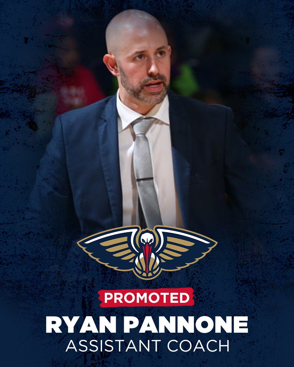 Congratulations to former @GleagueSquadron Coach @RyanPannone who has been promoted to Assistant Coach at the @PelicansNBA 🎉 Read the full release ➡️ on.nba.com/3R2xDyM