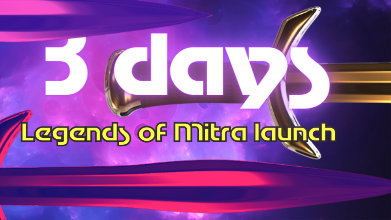 joinlivieHQ's tweet photo. 🔥THIS IS INSANE!⏳
⏰ 3 DAYS TILL #LegendsOfMitra WILL BE OUT!!!
🎮If you want to get more involved while waiting for the big launch, THIS IS YOUR CHANCE!
⚔️CHECK OUT THE #nftgiveaway while you still can!
#p2e #nft #launch https://t.co/BUhlbYUWWs