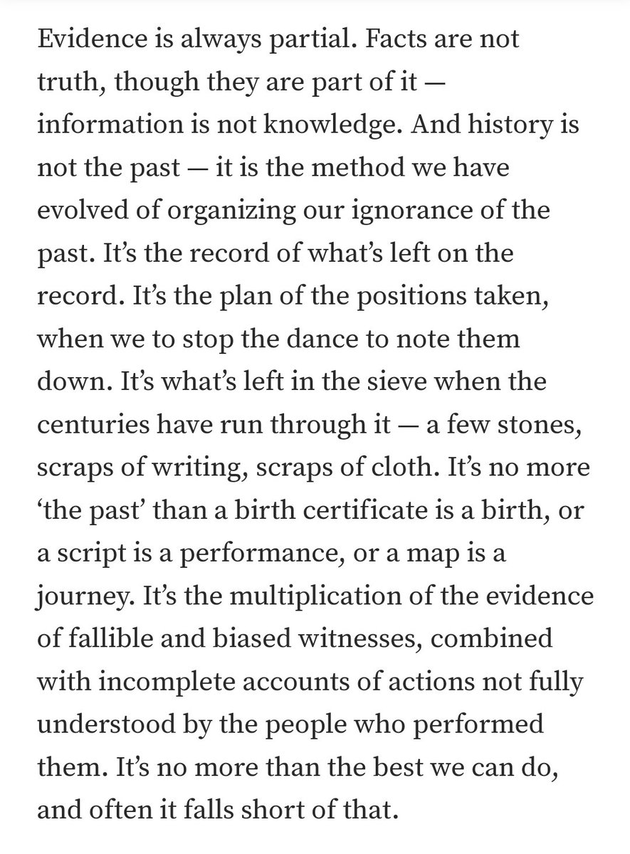 A paragraph from Hilary Mantel's Reith lectures (2017). Especially apt for lawyers among others. RIP 🙏🏽