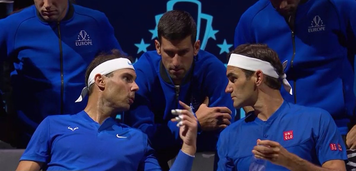 fermurciego's tweet photo. Conversación entre dioses #LaverCup https://t.co/nTLzgbzwhh