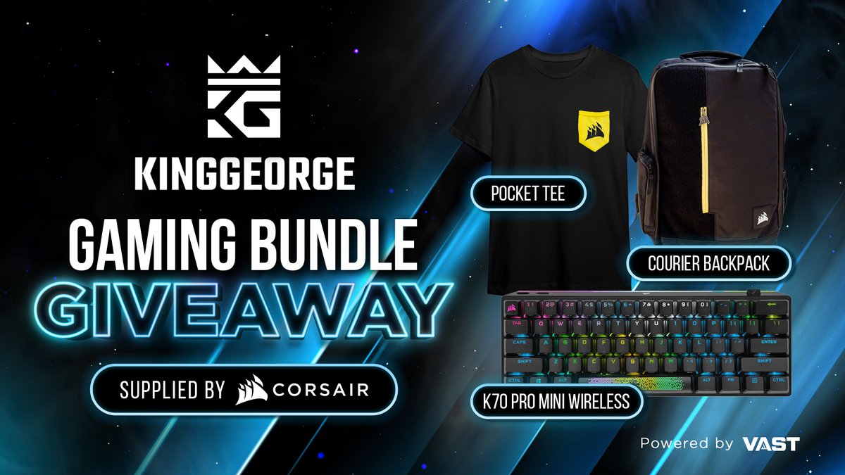 KingGeorge's tweet photo. Got a huge #giveaway with our friends @CORSAIR! #ad 

-  Rt and like this tweet
-  Follow @KingGeorge + @CORSAIR
 - Tag a friend below 

Follow this link to enter the contest: https://t.co/b83b1GJQla https://t.co/DxtTCt5fiC
