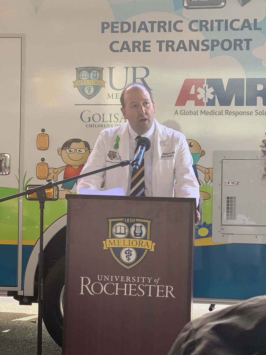 Today, <a href="/URMed_GCH/">Golisano Children's Hospital</a> was joined by <a href="/realmalikevans/">Malik Evans</a> ROC mayor and <a href="/CountyExecBello/">Adam J. Bello</a> to celebrate our level 1 pediatric trauma verification! Kathy Parinello and <a href="/DerekWakemanMD/">Derek Wakeman</a> spoke to thank everyone involved in this endeavor. <a href="/URochesterSurg/">URMC Department of Surgery</a> <a href="/URMCSurgery/">URMC Surgery Residents</a> <a href="/docwilson13/">Nicole Wilson</a> <a href="/DavidDarcy2112/">David Darcy</a>