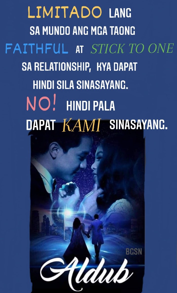 <a href="/Viva_films_/">Vivafilms</a> <a href="/RegalFilms/">Regal Entertainment Inc.</a> <a href="/GMAFilmsPh/">GMA Films</a> <a href="/KoyaWelle/">WillieRevillame_Real</a> <a href="/Sparkle_GMA/">Sparkle GMA Artist Center</a> <a href="/ligoras/">Lilybeth Rasonable</a> 
Sa pic palang lakas na ng chemistry. BAGAY NA BAGAY &amp; they have d biggest &amp; moneyed fandom in d PH. ADN WW will be in full support of anyone wholl give a proj 4 ALDUB.
#ALDUB4ALLTV1 
#BOYCOTTMZETxAPTxGMA564