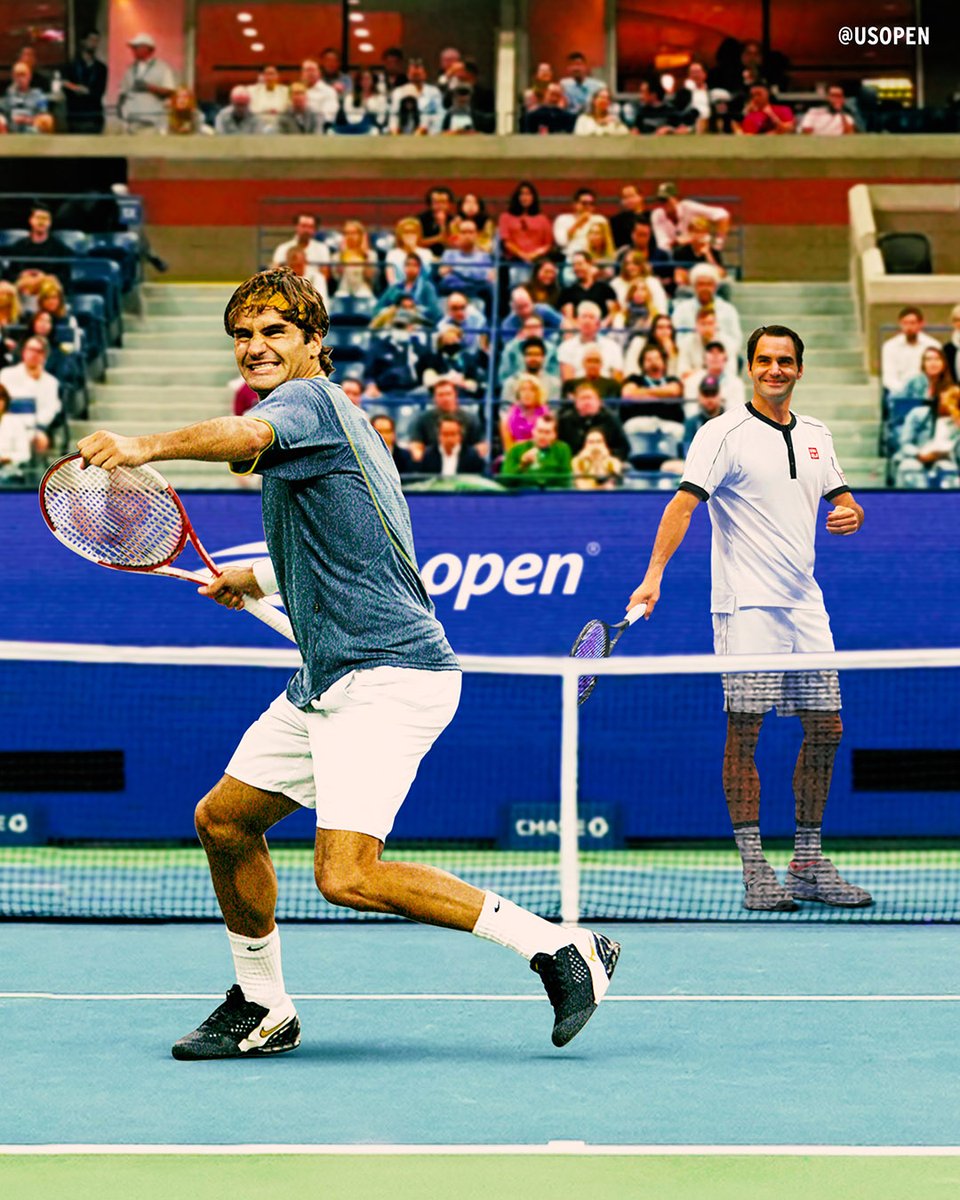 usopen's tweet photo. Where did all the time go, @rogerfederer? 🥲🏆 https://t.co/HlACHyVbvd