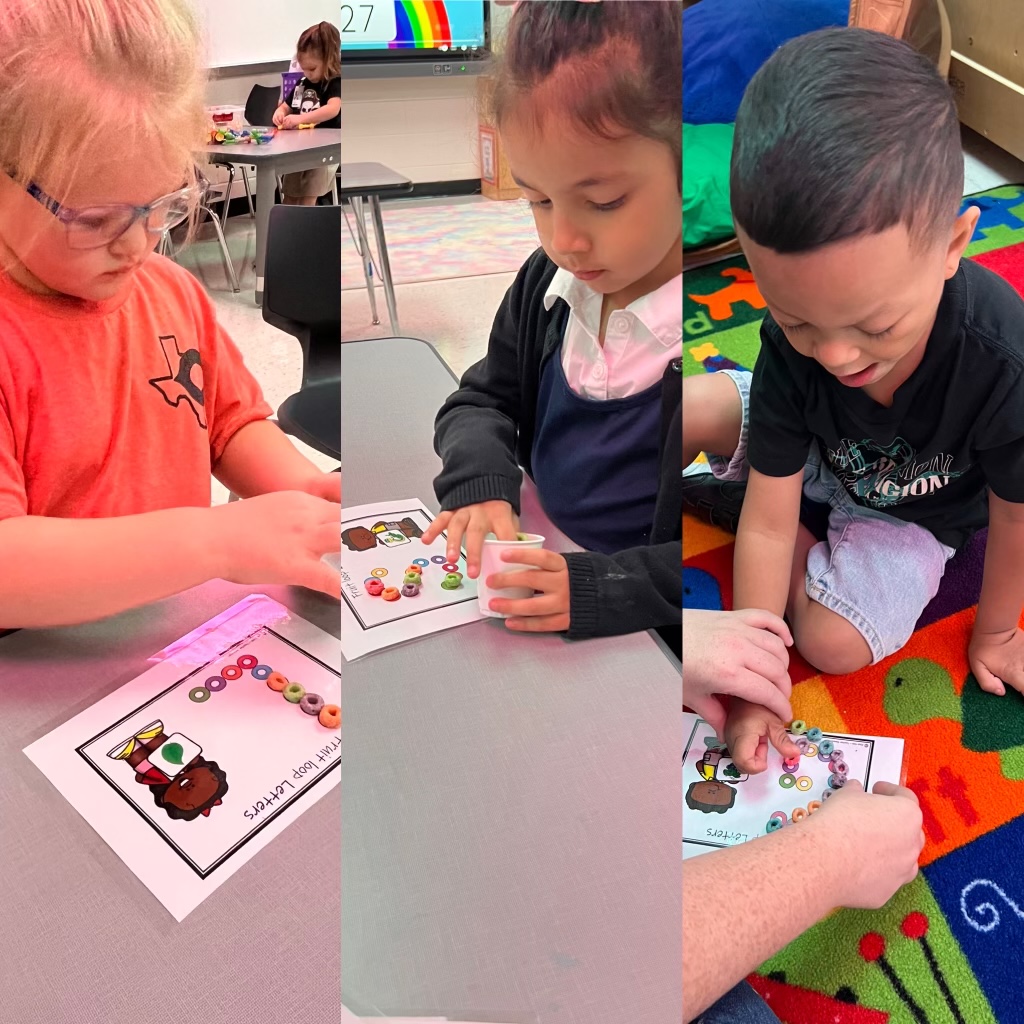 NolaKWilson's tweet photo. Learning fun with Fruit Loops &amp; letters in PreK!  
Learning is so much fun when we play, learn &amp; grow together. https://t.co/fNX1WXd8px