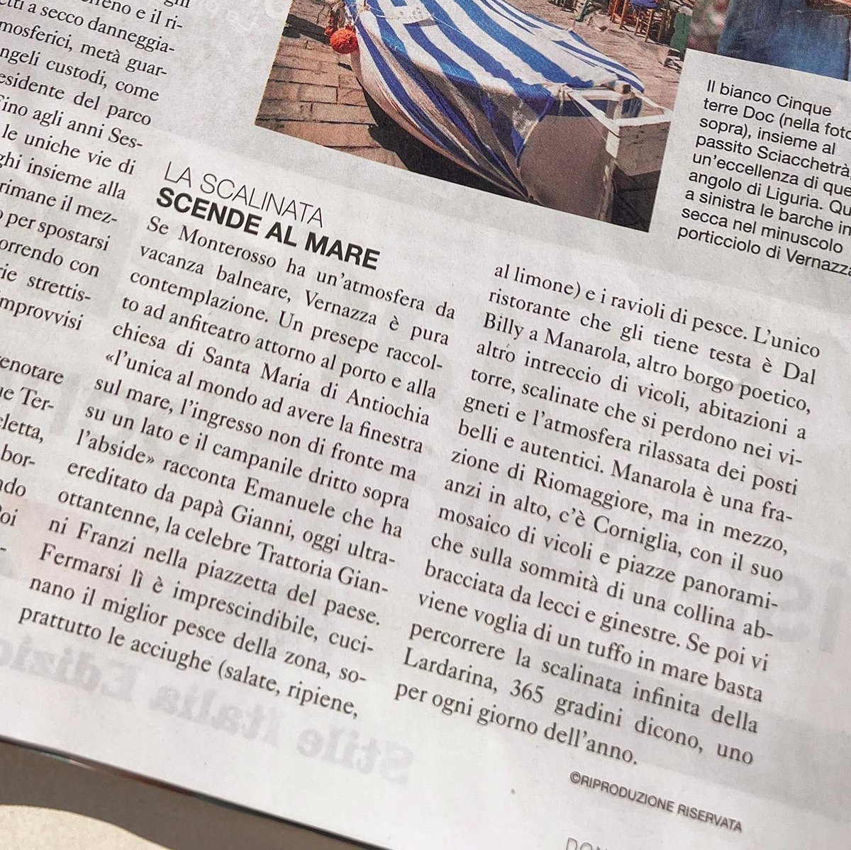 Gianni_Franzi's tweet photo. Grazie @DonnaModerna per il bel articolo…daremo sempre il massimo ed anche di più per farvi andare via con il #sorriso e la voglia di tornare a trovarci❣️#ristorante #hotel #cinqueterre #25settembre #liguria #vernazza #parco5terre #mare #italy #bestplacetovisit #bestplacetoeat https://t.co/1A1UhiK0Hh