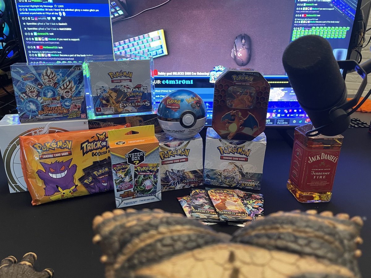Pokémon Unboxing w/ TFIRE, possible streaming room tour later!🔥twitch.tv/sparcmac