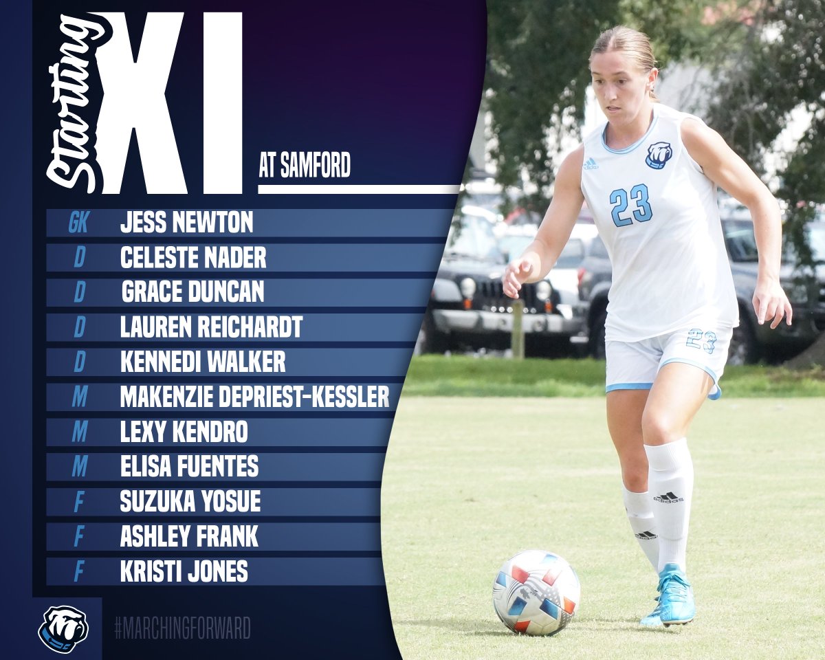 CitadelWSoccer's tweet photo. Your starting XI for tonight's Southern Conference opener vs. Samford!
#MarchingForward https://t.co/gPtsJ8bU3F