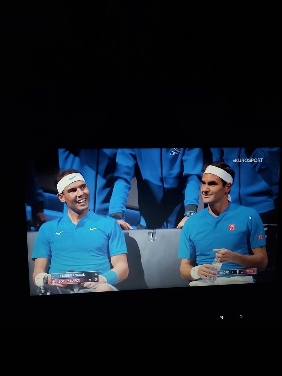 JL1509's tweet photo. One last ride.💙 #LaverCup2022 #RogerFederer𓃵 #RafaelNadal𓃵 #Fedal #tennis https://t.co/SndBjNRmXZ