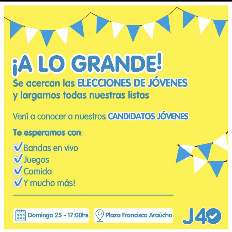 MaraBurastero's tweet photo. No tenes planes para este finde? Bueno yo te cuento el mío 🎉🎉
Este domingo te invito a que conozcas a todos los candidatos de las elecciones de jóvenes del @ESPACIOCUARENTA
Te esperamos!!!🥂🥂🥂
El 🚜sigue imparable
#EsAca #EsConNosotros https://t.co/vnPnKpmRBT