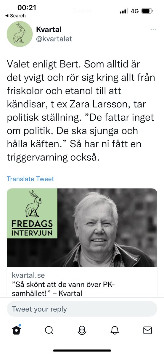 Vad ger Bert Karlsson mer rätt att uttala sig om politik än <a href="/zaralarsson/">Zara Larsson</a> ? Varför skulle han vara mer relevant än en ung världskänd och särdeles framgångsrik svensk artist? 
Hur kan en svensk man 2022 säga att en kvinna ska hålla käften? 
Är detta mansplainande misogyni?