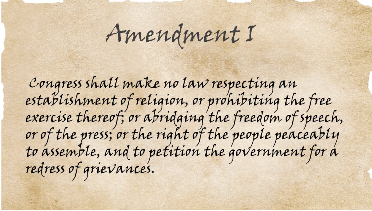 wrenready's tweet photo. @momsforamerica Since the first sentence of the first amendment says this you will be fighting to keep prayer out of school s right? #education #FirstAmendment #Constitution https://t.co/AjCnfgLdX4