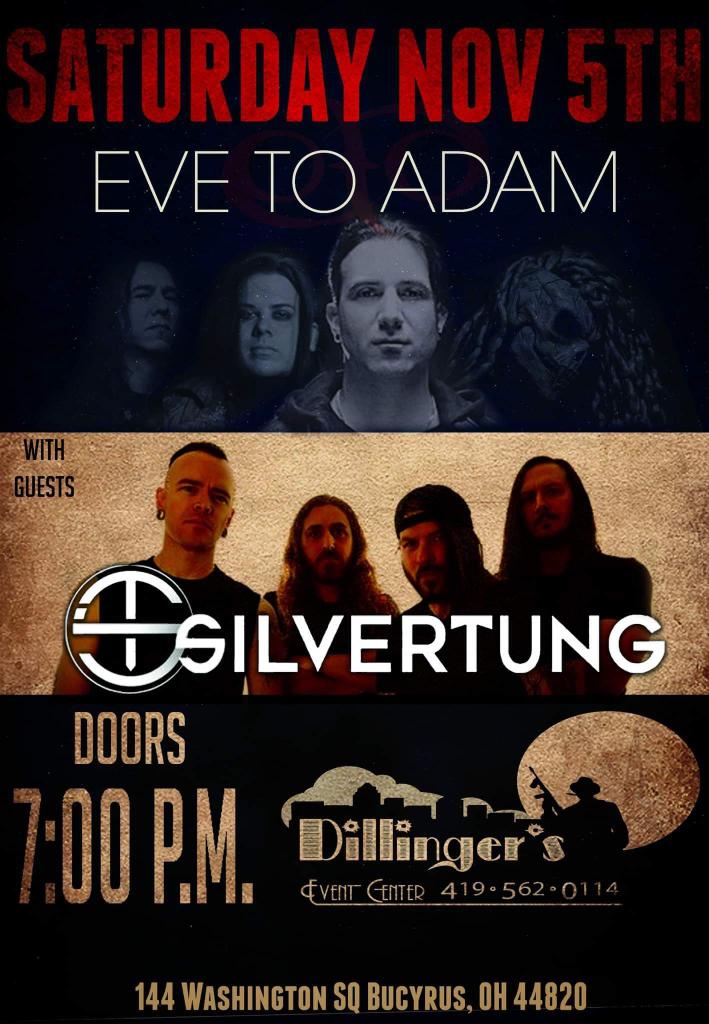 Silvertung1's tweet photo. Show Announcement
Ohio we are coming back to see you! This time with our good friends EVE TO ADAM ! Together we will be bring you a killer show at the Dillinger's Event Center
#prsguitars
#westoneaudio
#InTuneGuitarPicks
#saludacymbals
#pighogcables
#ernieballstrings https://t.co/vt4R3GyL1l