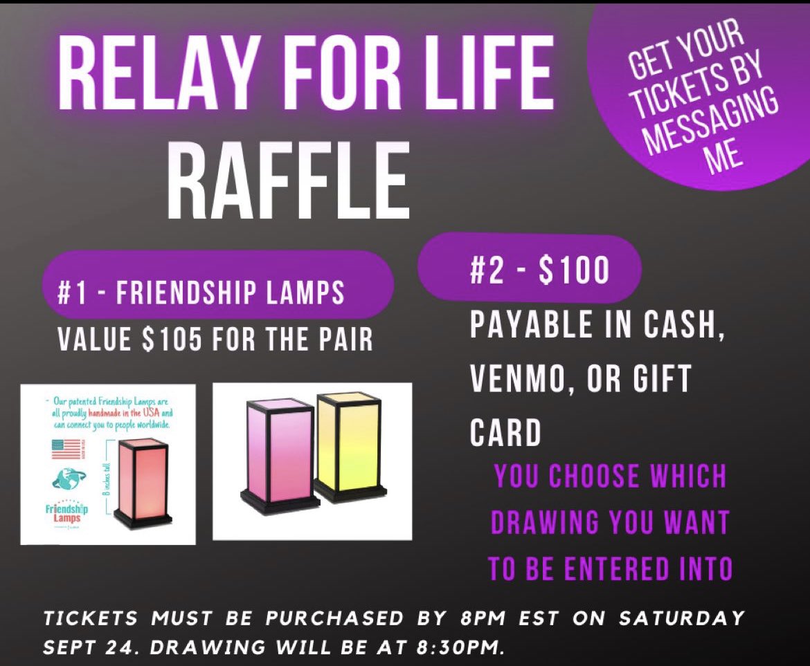 cdub2448's tweet photo. Help support our Bennington VT #relayforlife event tomorrow 9/24/22. Bennington Rec Center Gage st. 3pm to 9pm. https://t.co/0VU8kZrHG7