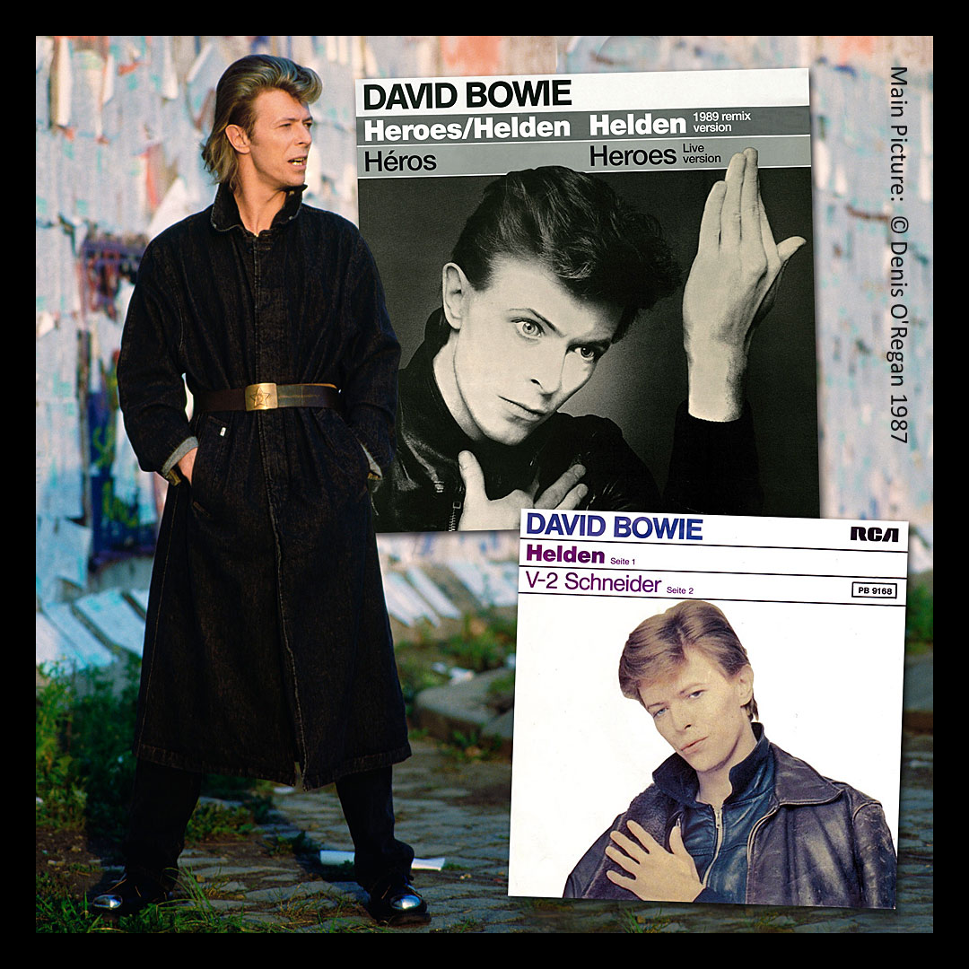 DavidBowieReal's tweet photo. On 23rd Sept 77, David Bowie released the title track from his forthcoming album "Heroes" as a 7" 45. The song has a rich history and a prominent place in popular culture, deservedly so. Our good friend Jason Draper has posted a lengthy appreciation here: https://t.co/NrhgQ6Hs8c https://t.co/boyx2Gok0W