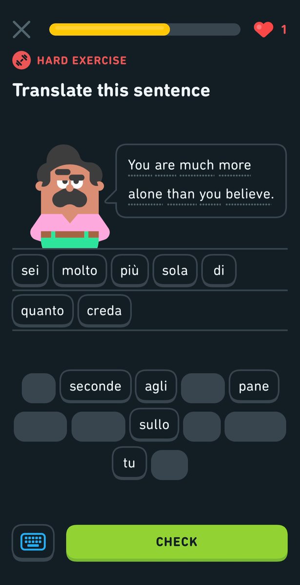 Today’s installment of existential angst brought to you by Duolingo: