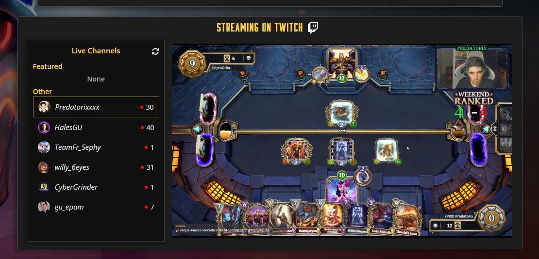 No need to go to twitch anymore! You can keep up with the top streamers straight from GUDecks homepage!
Also see featured players' deck lists!