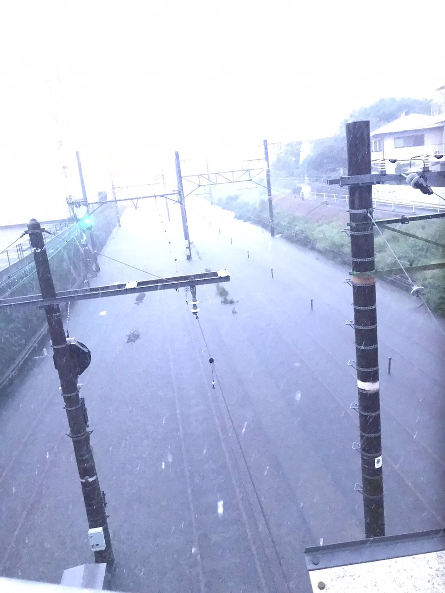 osyusi1203's tweet photo. 巴川じゃなくて入江岡駅から見た線路だよ；； https://t.co/kMRTbeMRix