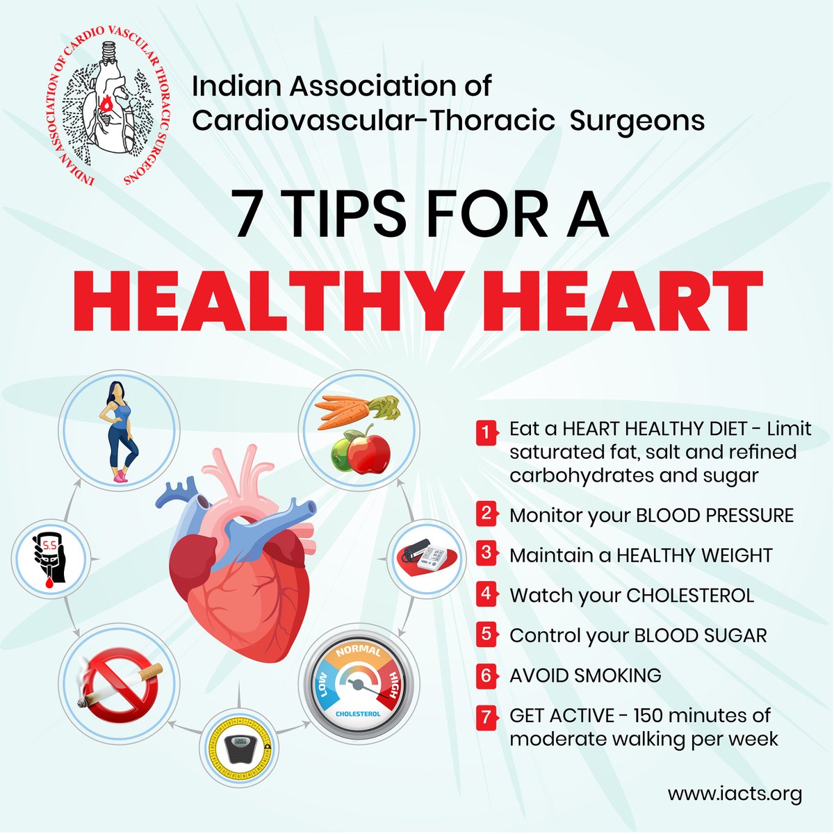 iactsoutreach's tweet photo. Cultivate these 7 habits for a healthy life. It's not a hard choice...it's a heart choice!
#7tips #healthyheart #healthyfood #healthy #WorldHeartDay2022 #WorldHeartDay #worldheart https://t.co/fJz7ld346v