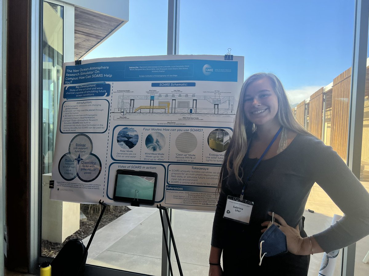 Sabrina Ufer (@seabrina3) on Twitter photo Grateful to have won “best poster” at the <a href="/Scripps_Ocean/">Scripps Institution of Oceanography</a> Student Symposium! I presented on the new ocean-atmosphere research simulator (SOARS), which will help us understand the ocean in a #climate -changed world. Time to look into #temperature and #co2 ! Grateful to have won “best poster” at the <a href="/Scripps_Ocean/">Scripps Institution of Oceanography</a> Student Symposium! I presented on the new ocean-atmosphere research simulator (SOARS), which will help us understand the ocean in a #climate -changed world. Time to look into #temperature and #co2 !