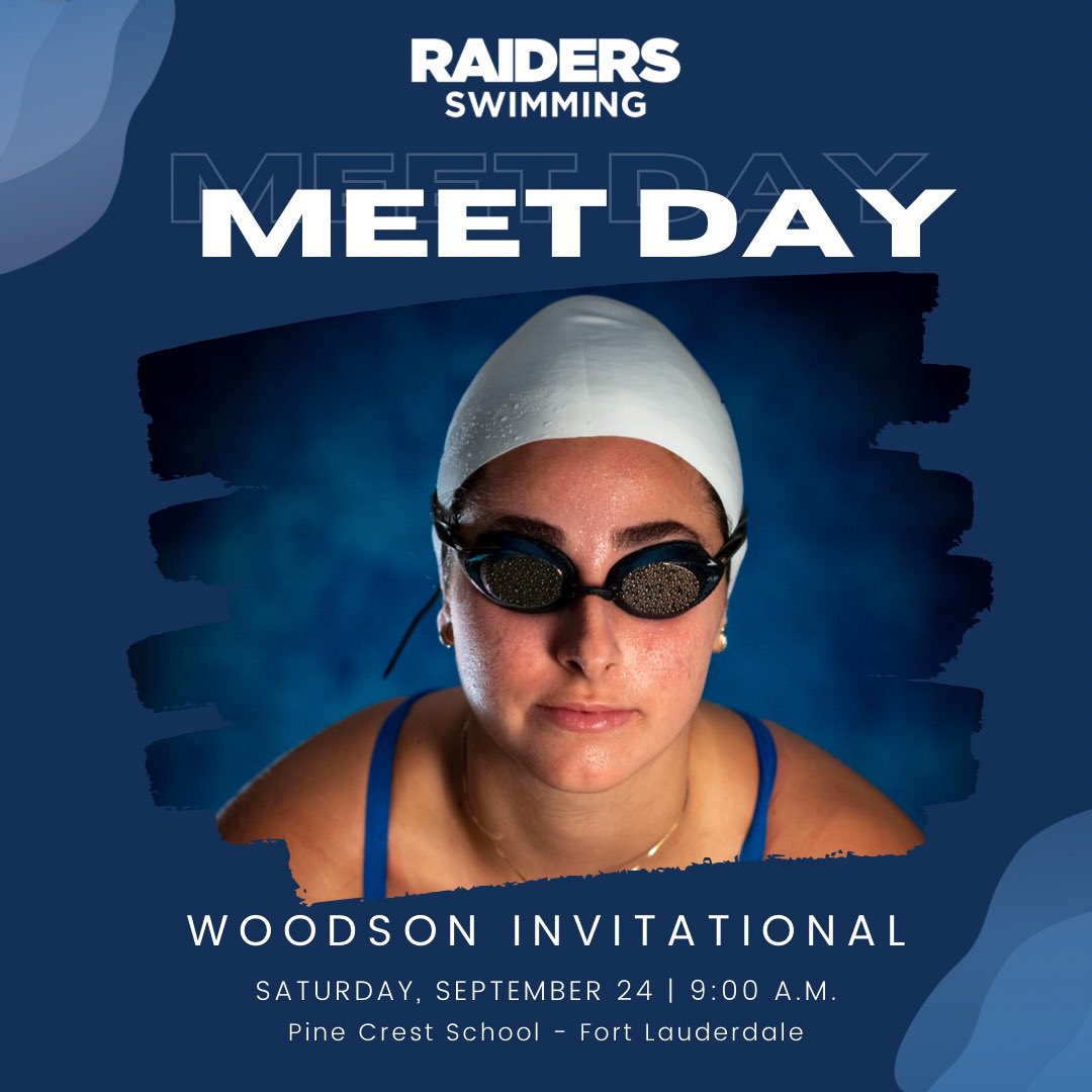 The Woodson Invitational is this Saturday, September 24, in Fort Lauderdale. Departure is from the Church at 6:15 a.m.  but swimmers must arrive at 6:00 a.m. Make sure you are on time! Everyone must submit the transportation waiver. 
Let’s go Raiders!! 
#Gulliverswimming #varsity